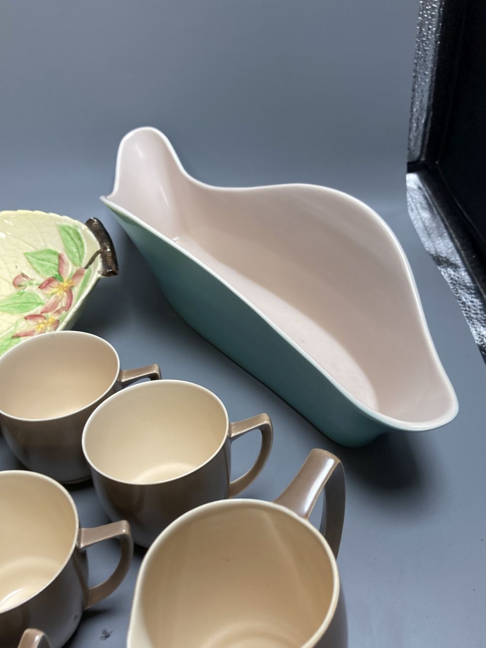 A Poole Pottery plate, a Carlton Ware dish, a Sylvac dish and sundry china, etc.